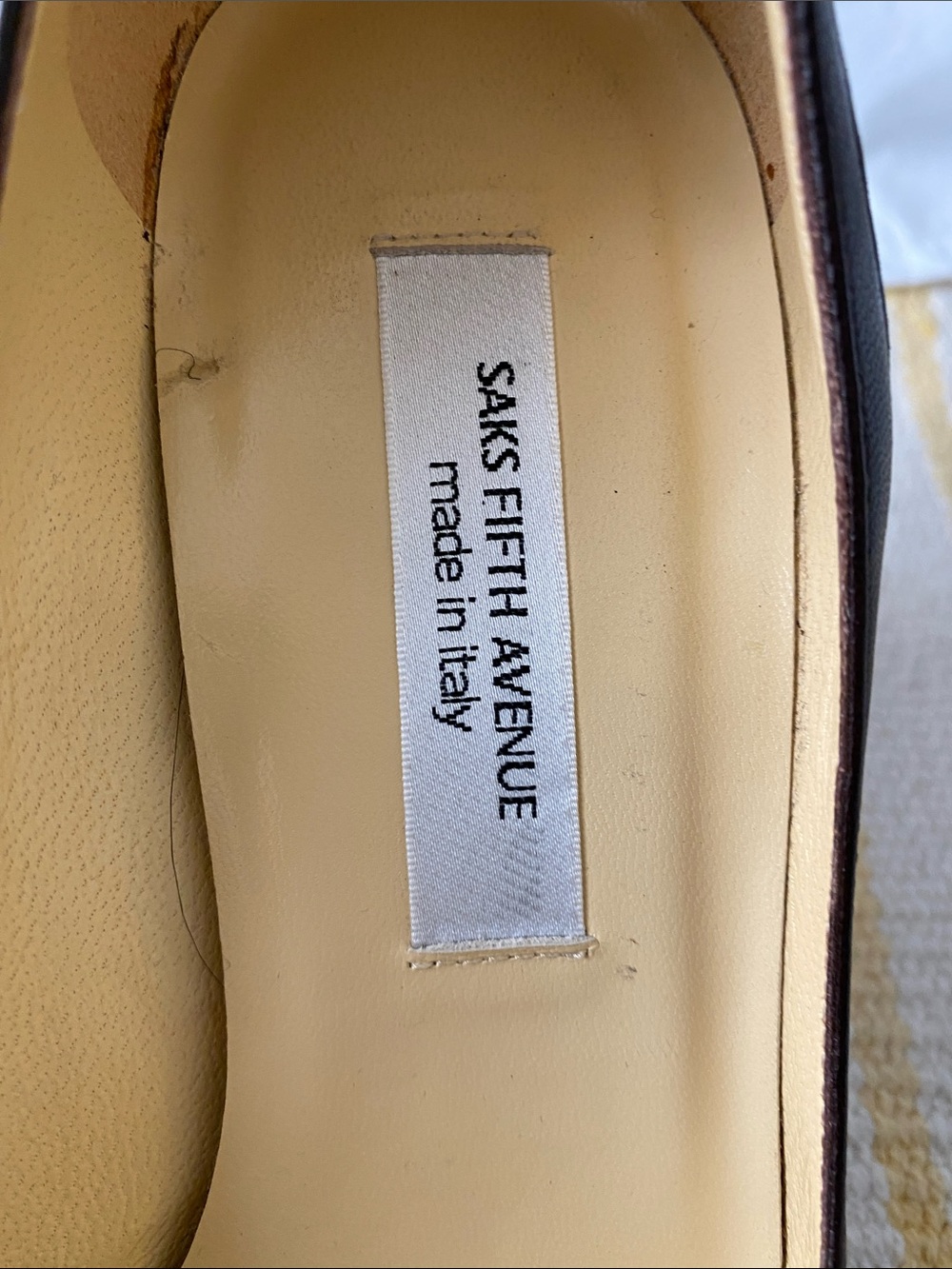 Saks Fifth Avenue Brown Snakeskin Pumps with Dark Trim - Picture 6 of 9